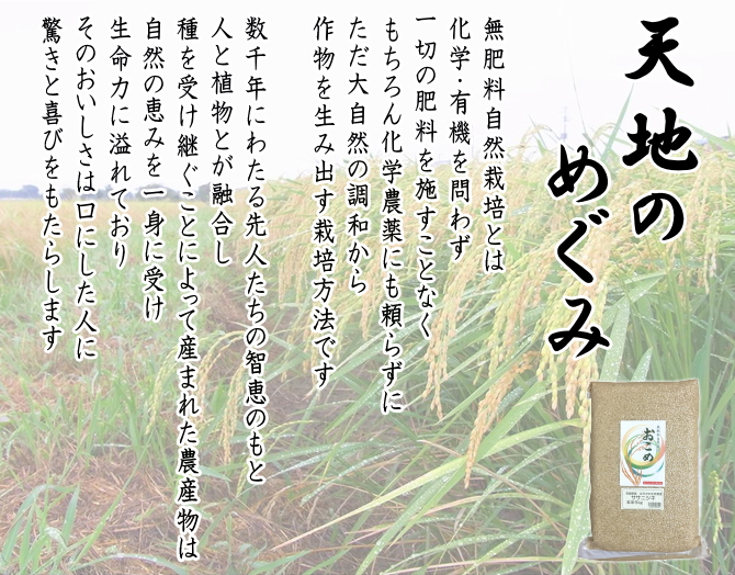 成澤さんの無肥料自然栽培米（宮城産）