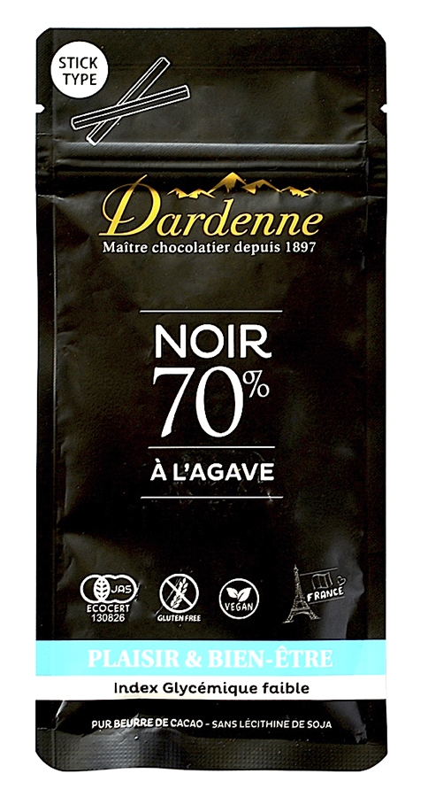 ダーデン 有機アガベチョコレートスティック カカオ70％